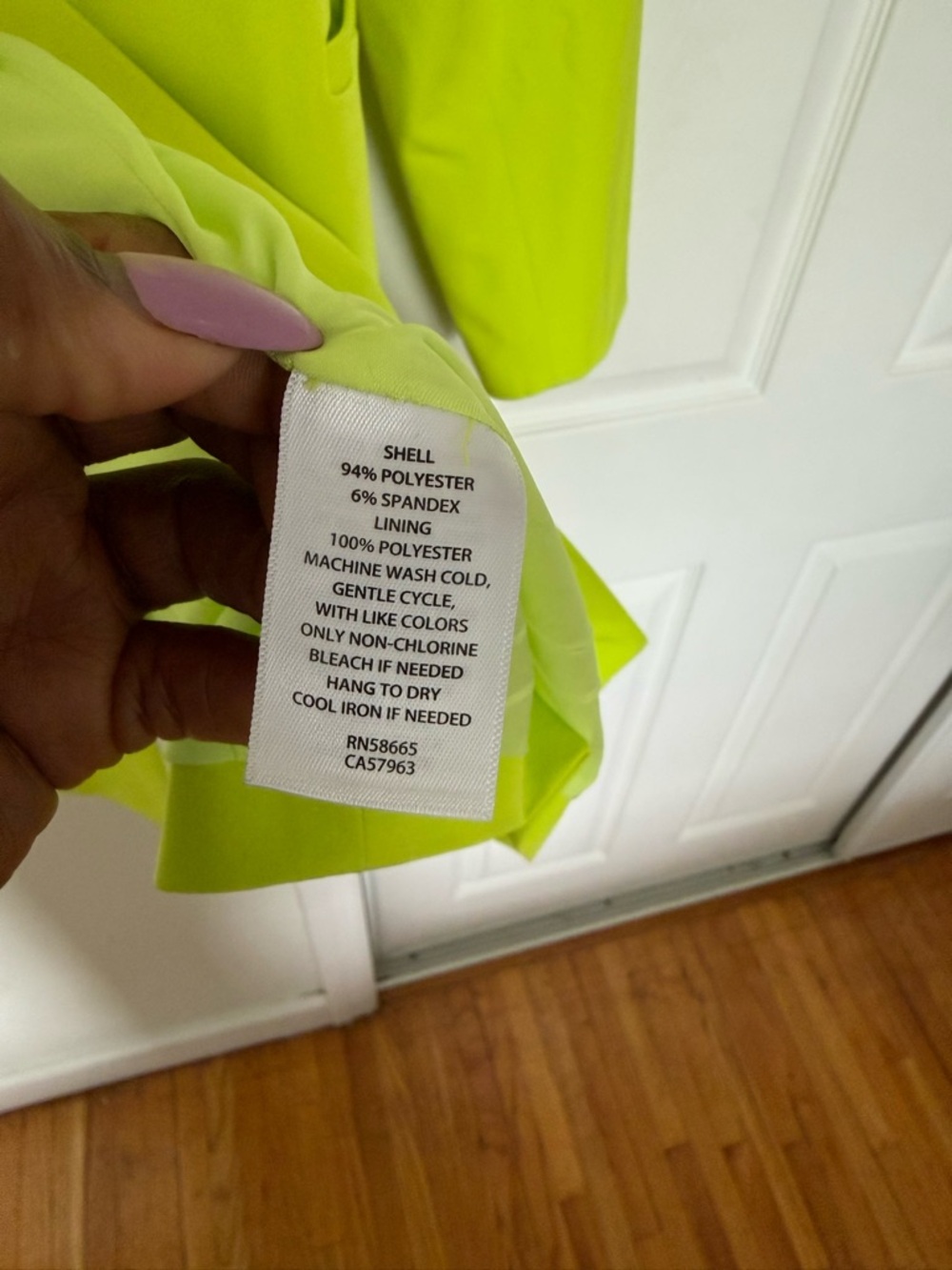 Wildfang Lime Green Single-Button Blazer - Picture 5 of 5